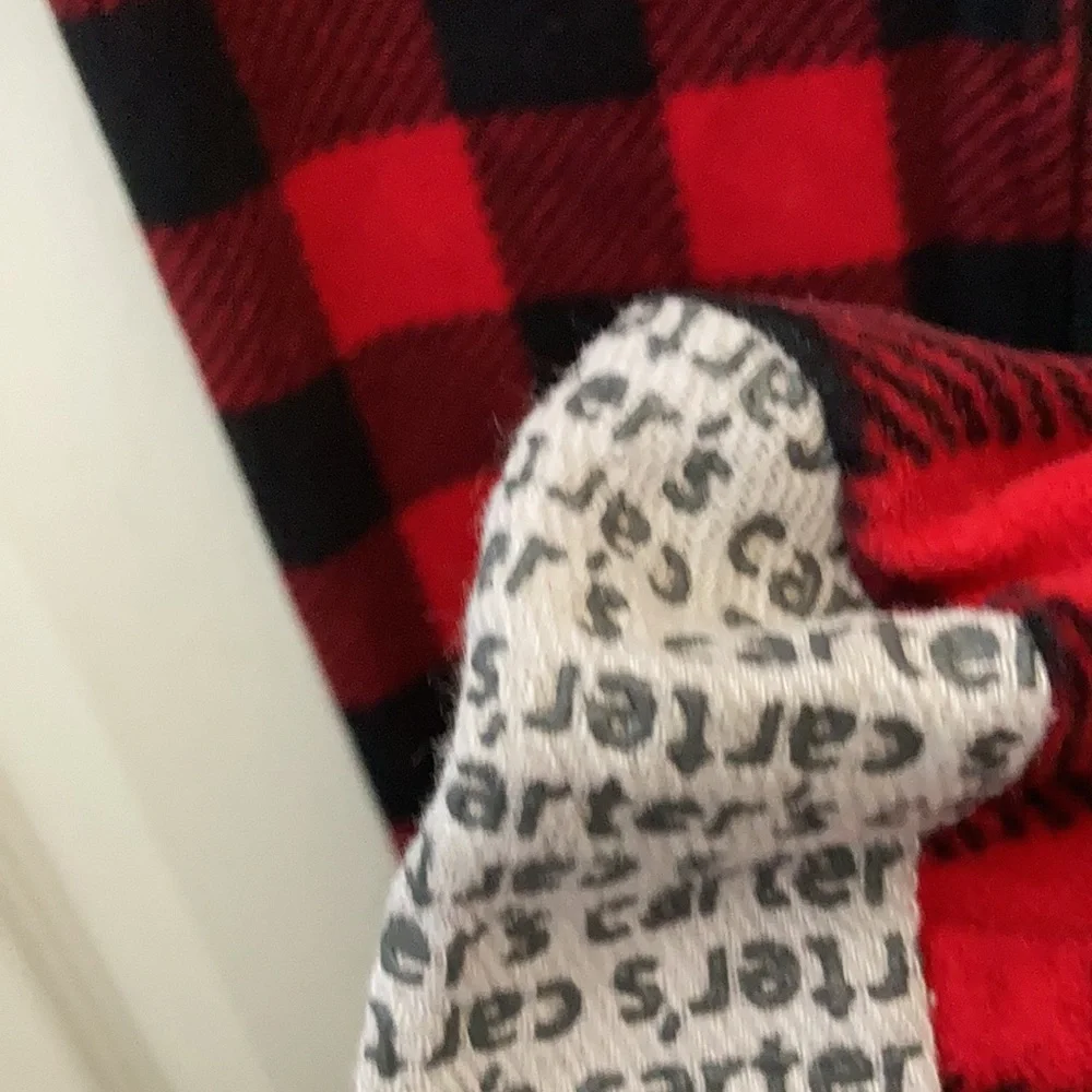 Carters 24 month footed Buffalo plaid sleeper